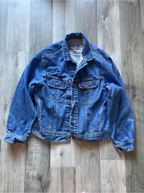 Vtg Roughrider Rodeo Western Cowboy Denim Jacket Men’s Large